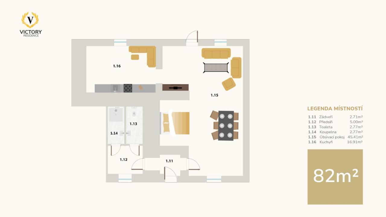 Apartmany Victory Residence Prosecne Luaran gambar